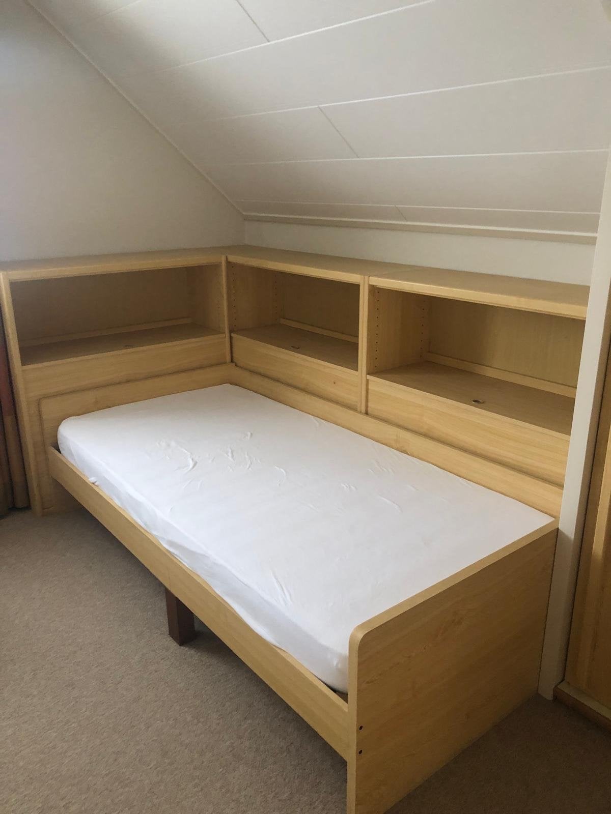 Gratis af te halen! Eenpersoonsbed met opbergkasten, Huis en Inrichting, Slaapkamer | Bedden, Ophalen, Gebruikt, 90 cm, 200 cm