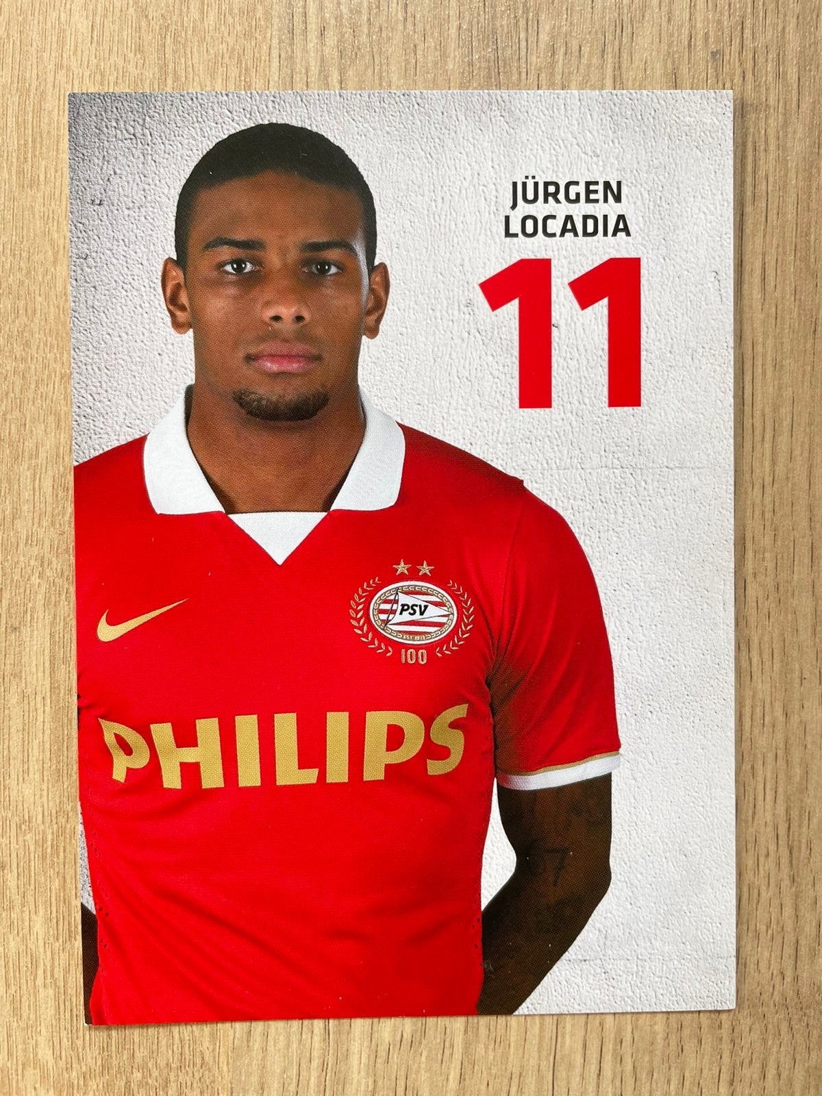 Fotokaart Jürgen Locadia (PSV ) ., Ophalen of Verzenden, Nieuw, PSV, Spelerskaart