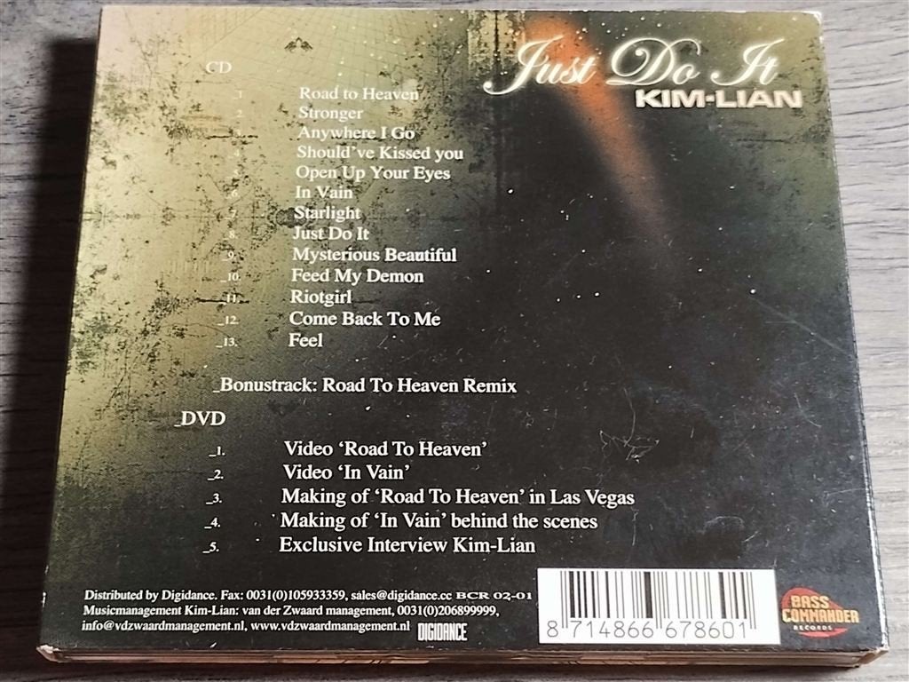 Kim-Lian ‎– Just Do It [CD + DVD Digipack], Ophalen of Verzenden, Zo goed als nieuw