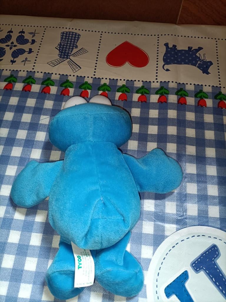 Tyco koekiemonster knuffeltje uit 1997 met zachte ogen, Ophalen of Verzenden, Zo goed als nieuw, Overige typen
