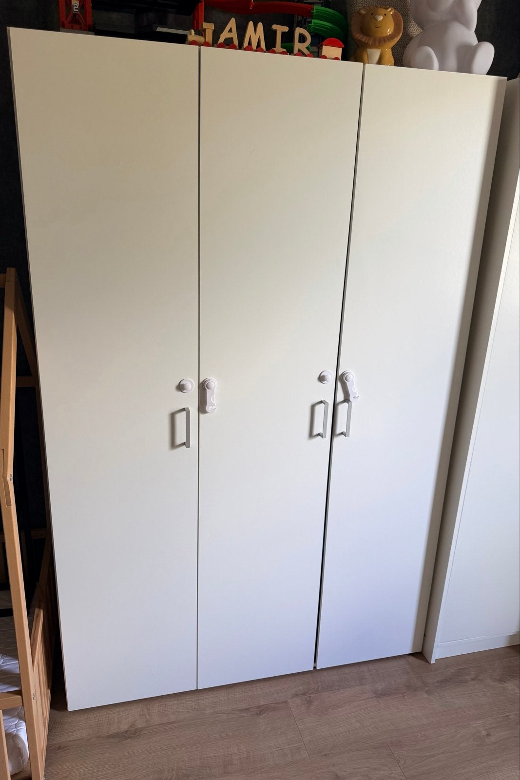 Leenbakker Kledingkast Space 3-deurs Wit, Ophalen, Gebruikt, 100 tot 150 cm, 150 tot 200 cm