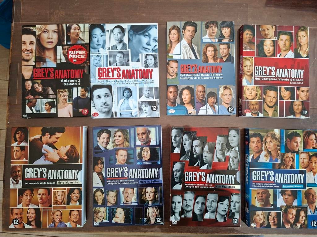 Grey's Anatomy DVD Boxsets - Seizoenen 1 t/m 8, Boxset, Drama, Ophalen of Verzenden, Zo goed als nieuw