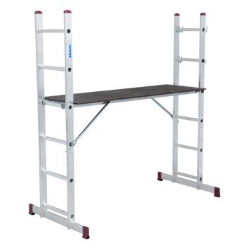Krause Kamersteiger 4-in-1 werkhoogte 3 meter, Doe-het-zelf en Verbouw, Steigers, Ophalen, Gebruikt, Rolsteiger of Kamersteiger
