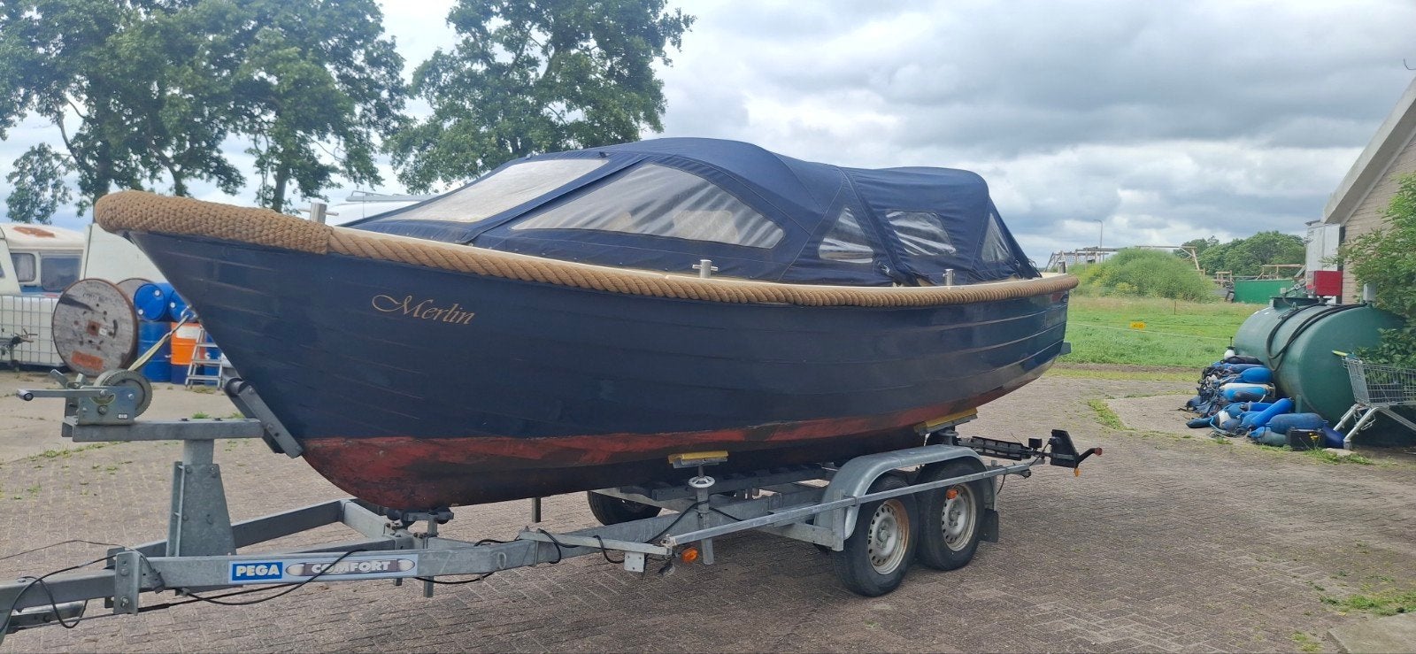 Antaris 630 sloep 3 cylinder vetus diesel weekend kap 16750, Watersport en Boten, Gebruikt, Antaris, Diesel, Polyester