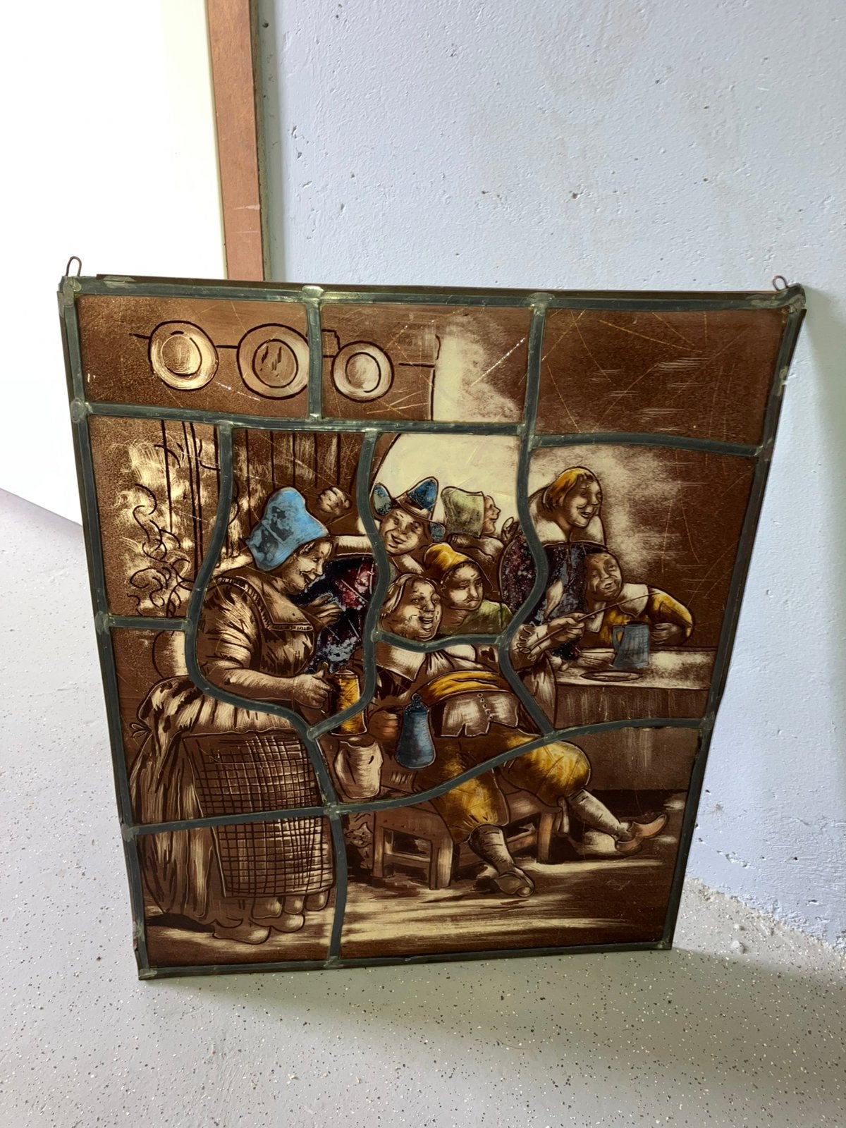 Antiek glas in lood., Ophalen