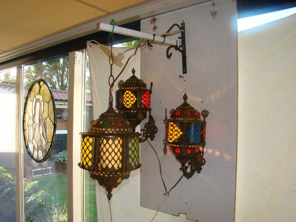 Wand en hanglampen ( Oosters, Ophalen of Verzenden, Gebruikt, Glas