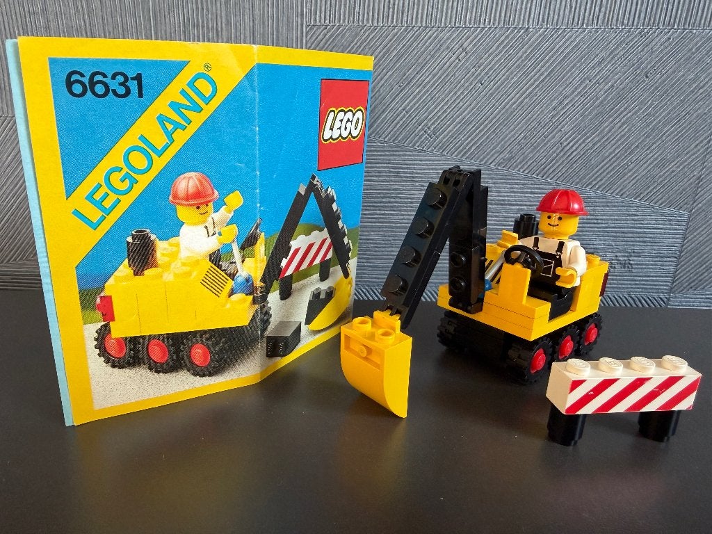 Retro Lego Legoland 6631 Steam Shovel, Gebruikt, Lego, Ophalen of Verzenden, Complete set