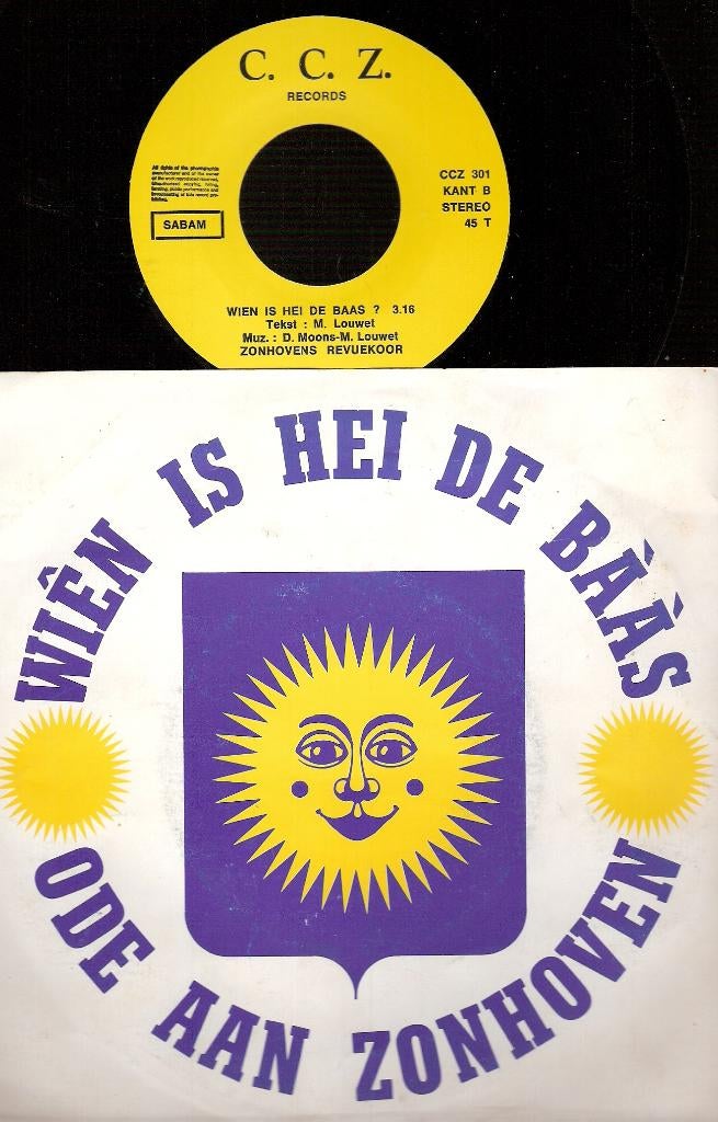 Zonhoven (Belgie) Ode aan Zonhoven- vinyl single (Zonôf)), Ophalen, Gebruikt, Overige genres, Single