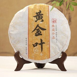 Thee 2021 “Golden Leaf” Yunnan Pu’er – Sheng (Raw) – 357 g, Ophalen of Verzenden, Theezakje(s)