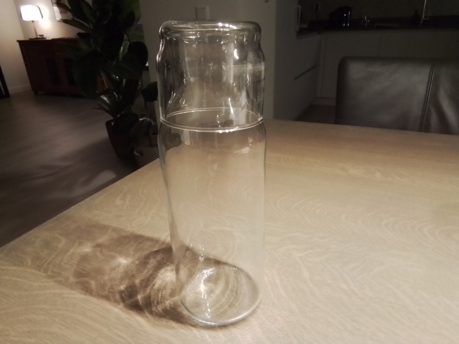 WATERKARAF MET GLAS - LEERDAM GLASFABRIEKEN, Ophalen of Verzenden
