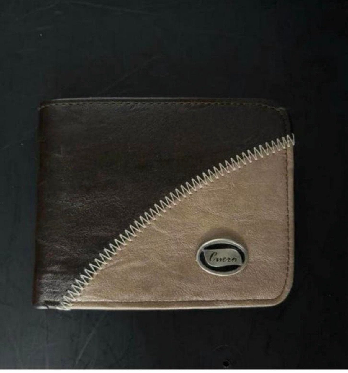Stijlvolle Cuero Leren Portemonnee - Bruin/Beige, Ophalen of Verzenden, Bruin, Overige merken, Leer