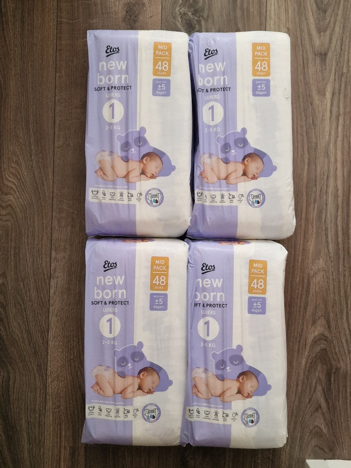 Etos luiers maat 1 en 2 - Nieuw en ongeopend, Ophalen, Nieuw