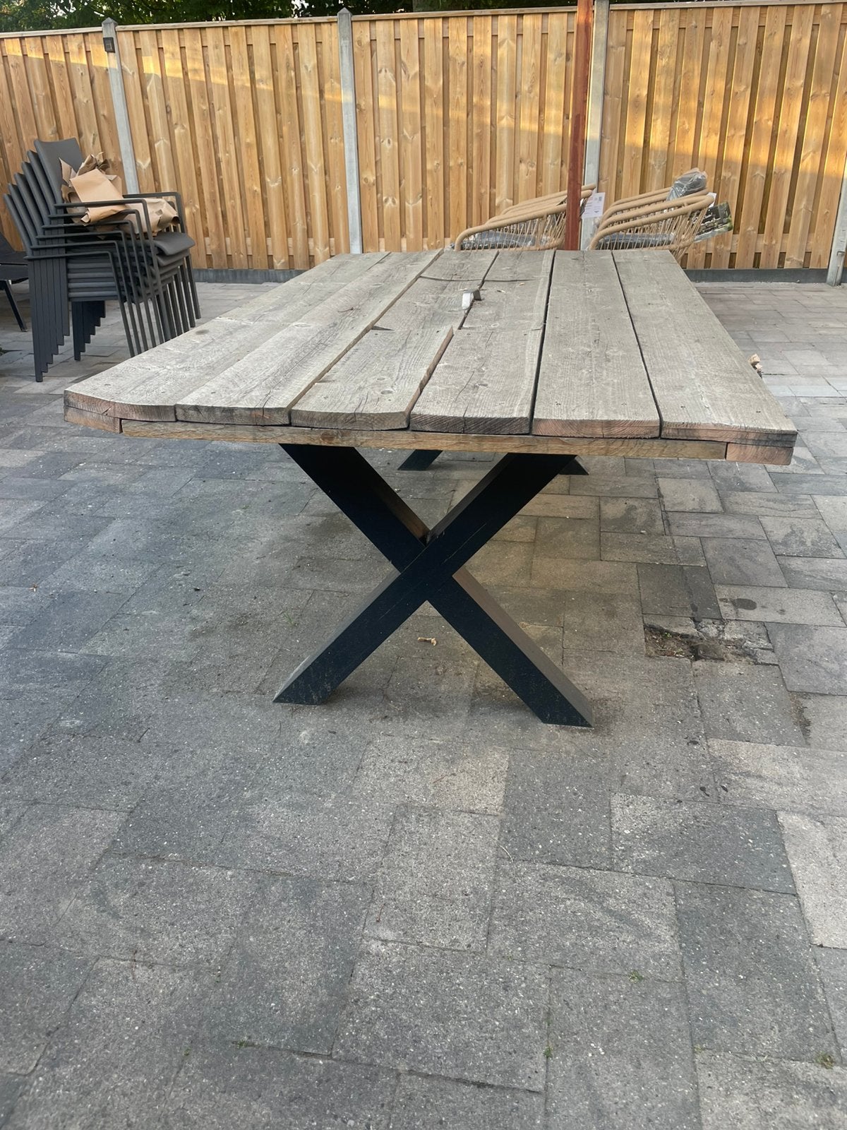 Gratis tuintafel, Ophalen, Gebruikt, Rechthoekig, Hout