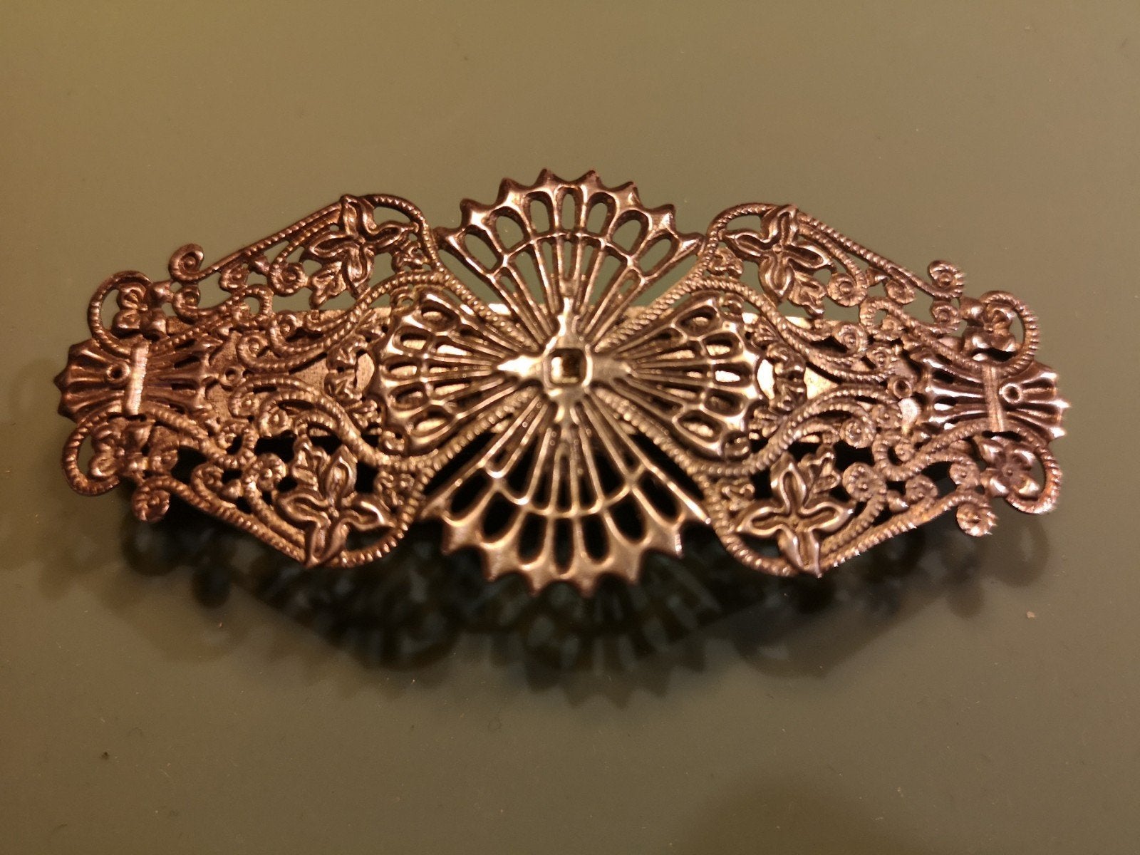 Vintage Zilverkleurige Haarspeld / Haarclip - Goede Staat, Ophalen of Verzenden