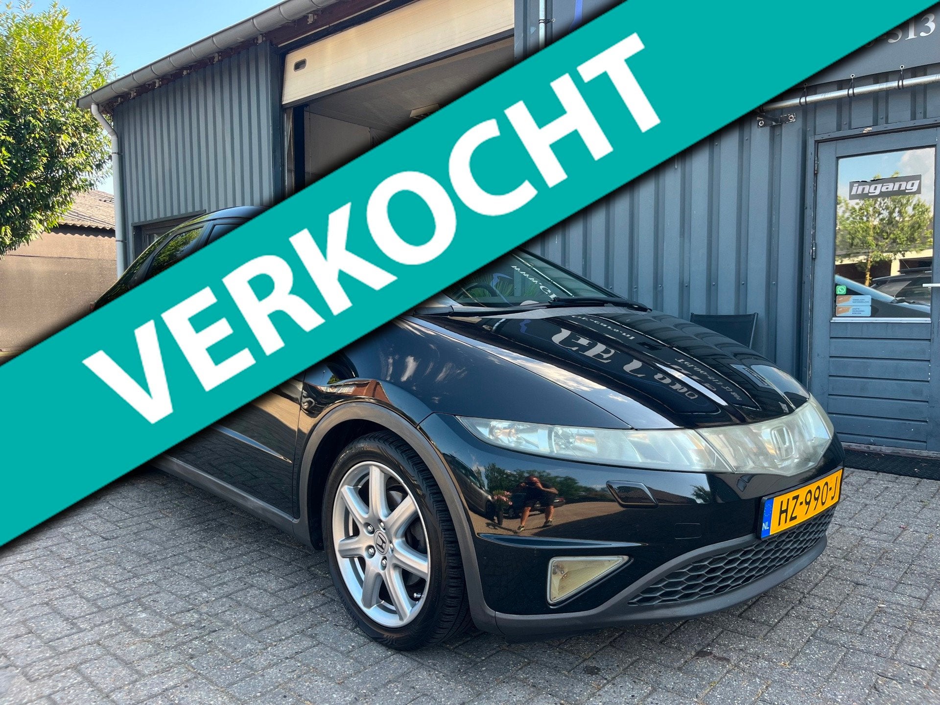 Honda Civic 1.8 Sport AUTOMAAT APK AIRCO LEDER, Auto's, Honda, 15 km/l, Gebruikt, 4 cilinders, Zwart