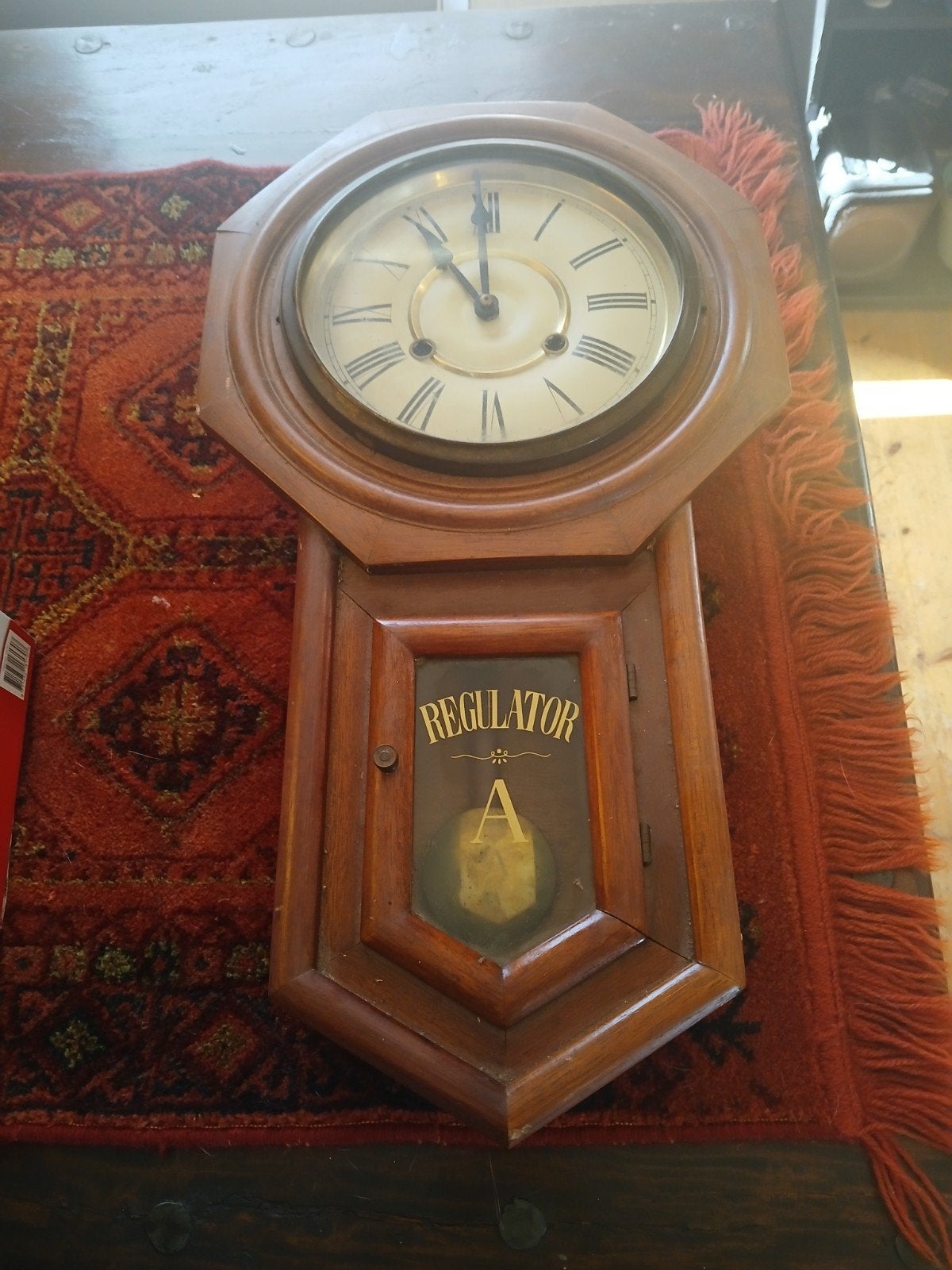 Antieke Regulator wandklok - Werking onzeker, Ophalen