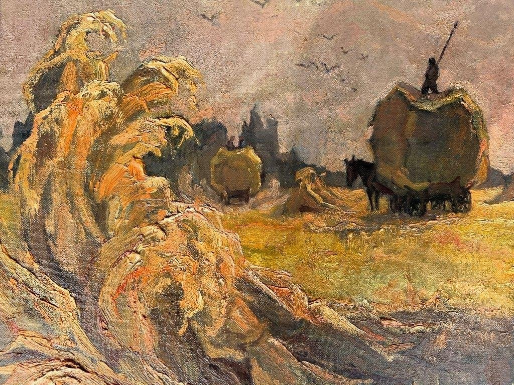Adri Pieck (1894-1982), Tegen den avond van een oogstdag, Antiek en Kunst, Ophalen of Verzenden