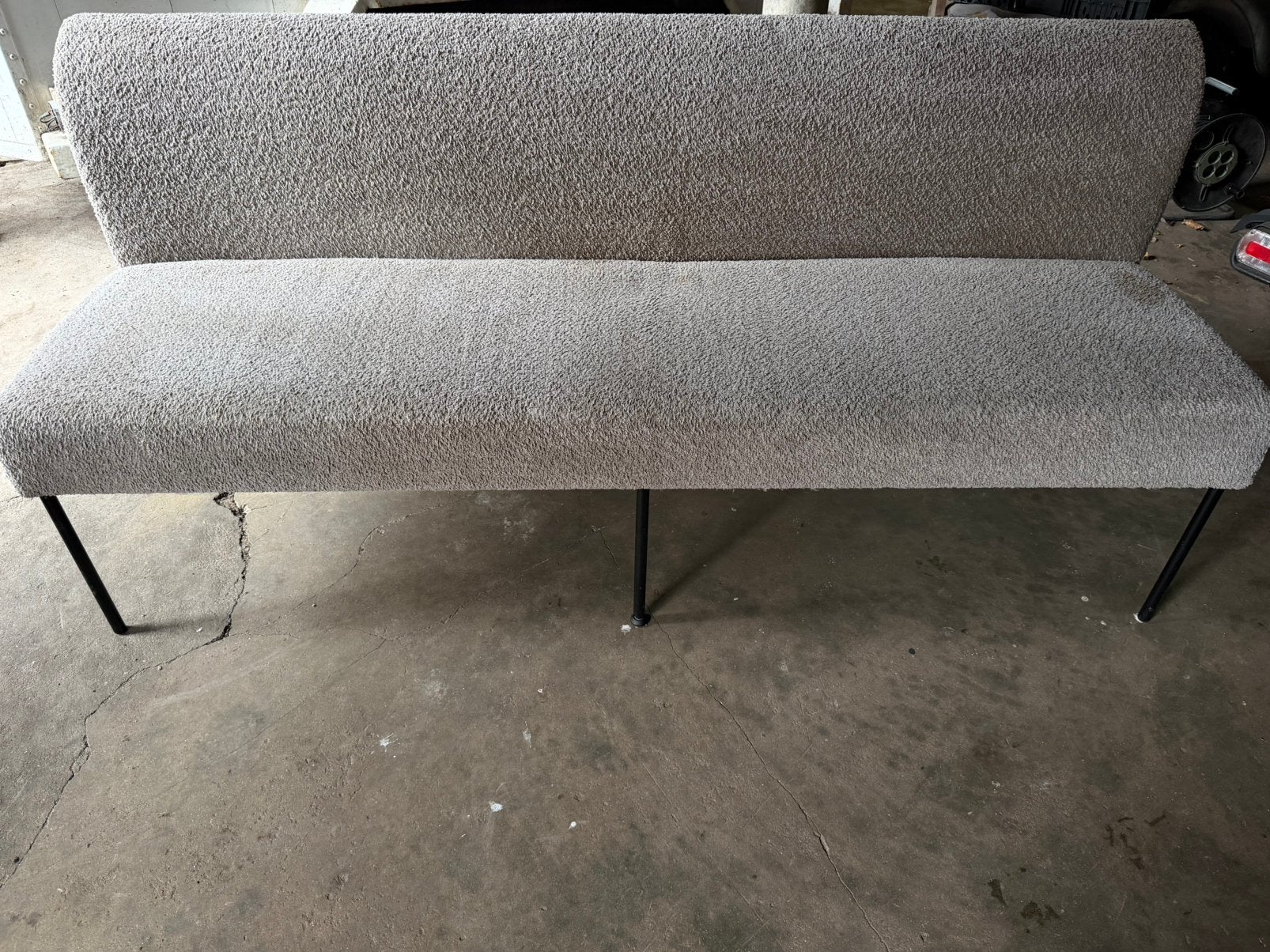 Mooie Bodilson Eetkamerbank / Bouclé – 180 cm, Ophalen, Gebruikt, Minder dan 75 cm, 150 tot 200 cm