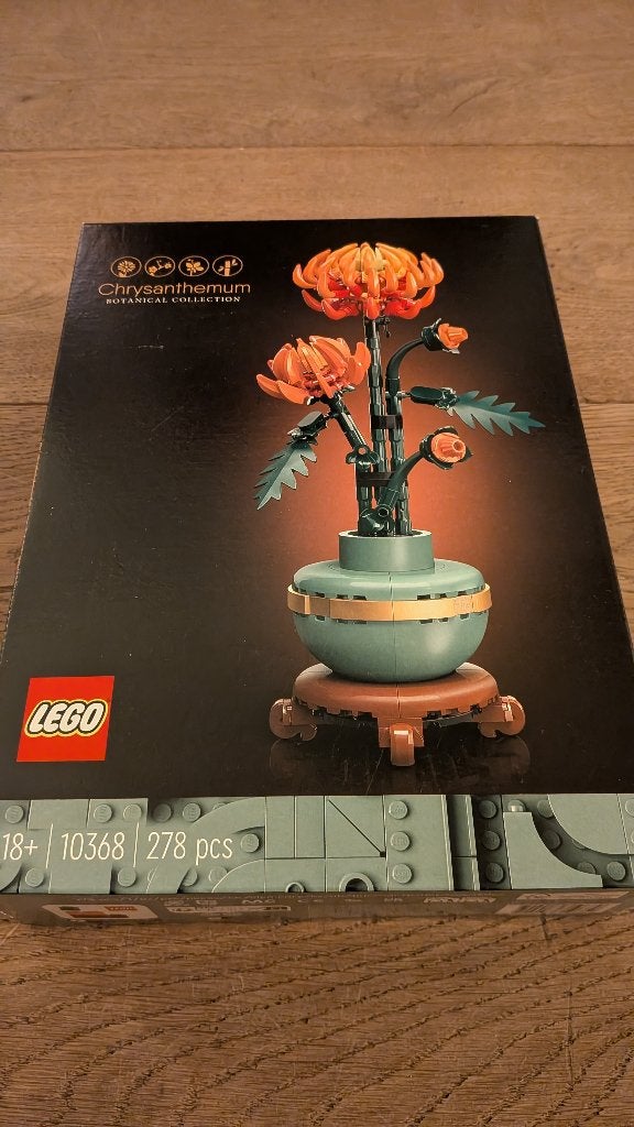 Lego 10368 Chrysanthemum - Botanical Collection, Kinderen en Baby's, Lego, Ophalen of Verzenden, Zo goed als nieuw, Inclusief doos