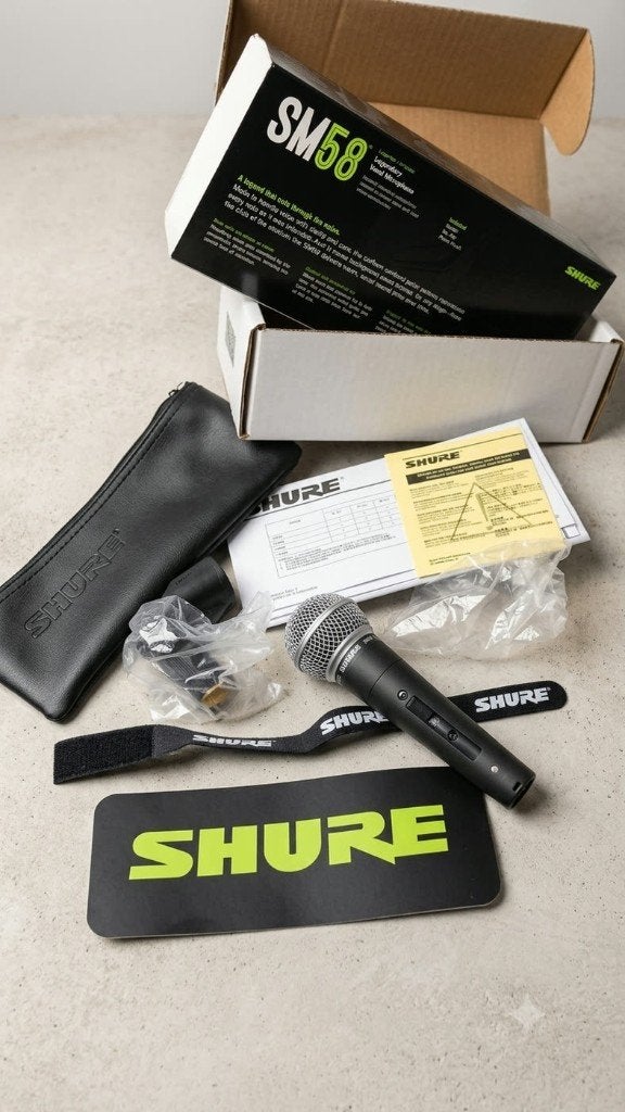 Shure SM58S vocal pack NIEUW - mic, kabel, klem en tas, Ophalen of Verzenden, Nieuw, Zangmicrofoon