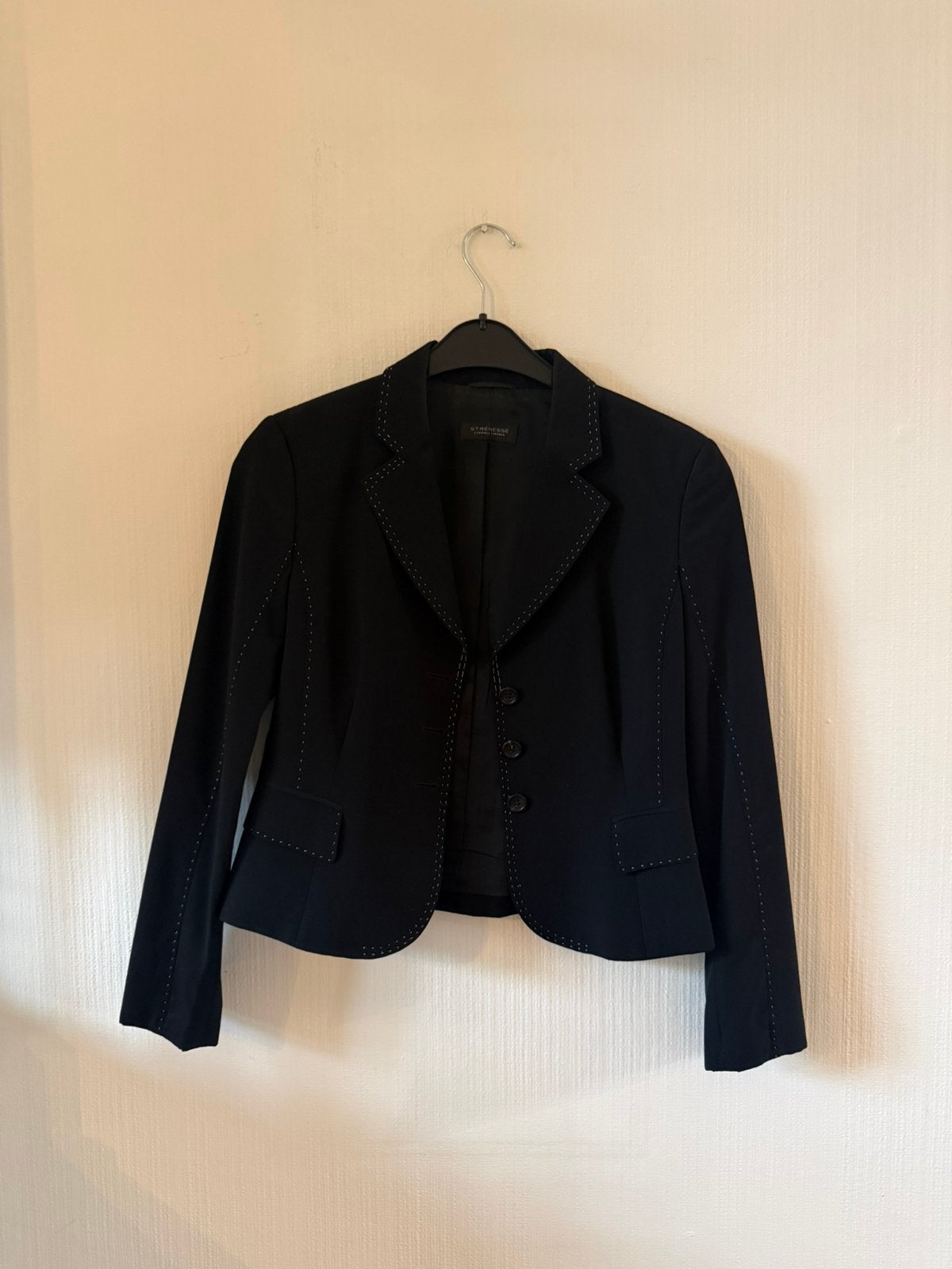 Strenesse gabriele strehle zwarte blazer colbert jas Maat 38, Maat 38/40 (M), Zwart, Ophalen of Verzenden, Zo goed als nieuw