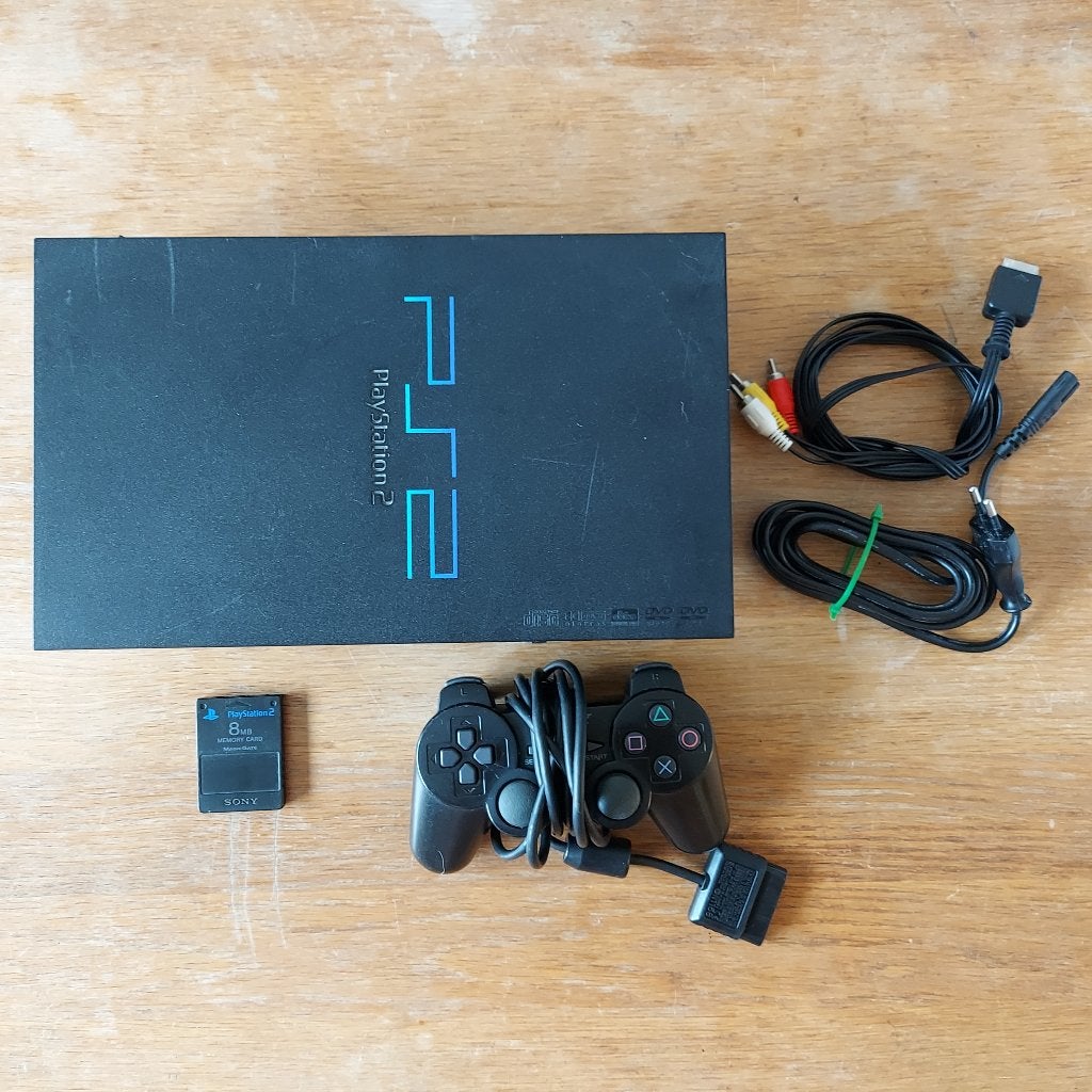 Playstation 2 phat SCPH-39004 + controller + memory card, Ophalen, Gebruikt, Met geheugenkaart, Met 1 controller