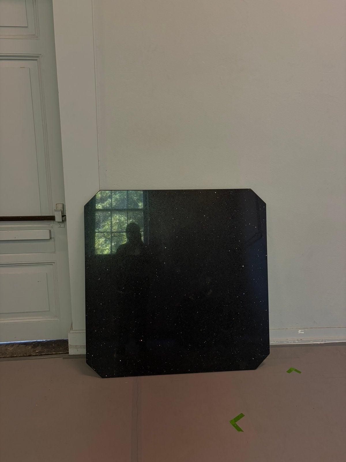 Keukenblad - graniet/zwart kwartscomposiet, Huis en Inrichting, Ophalen, 100 tot 150 cm, Zo goed als nieuw, Minder dan 25 cm