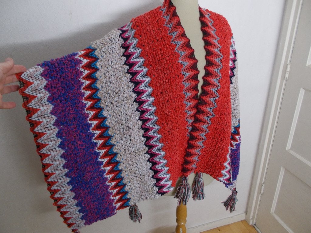Ibiza/hippie/festival fleurige poncho/cape! L/XL, Kleding | Dames, Verzenden, Zo goed als nieuw, Maat 42/44 (L), Overige kleuren