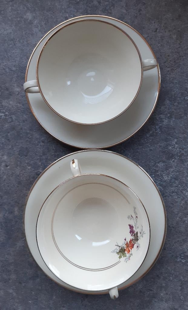Brocante kop en schotels, Ophalen of Verzenden