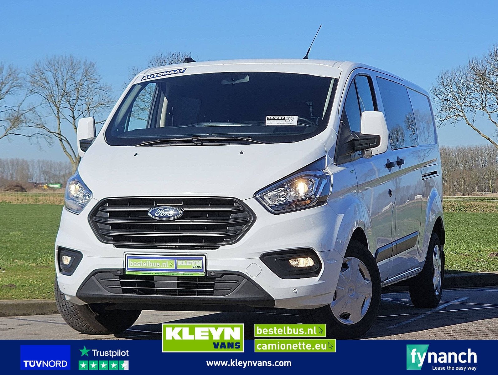 FORD TRANSIT CUSTOM 2.0 l2h1 dubbele cabine, 4 cilinders, 1470 kg, Wit, Bedrijf