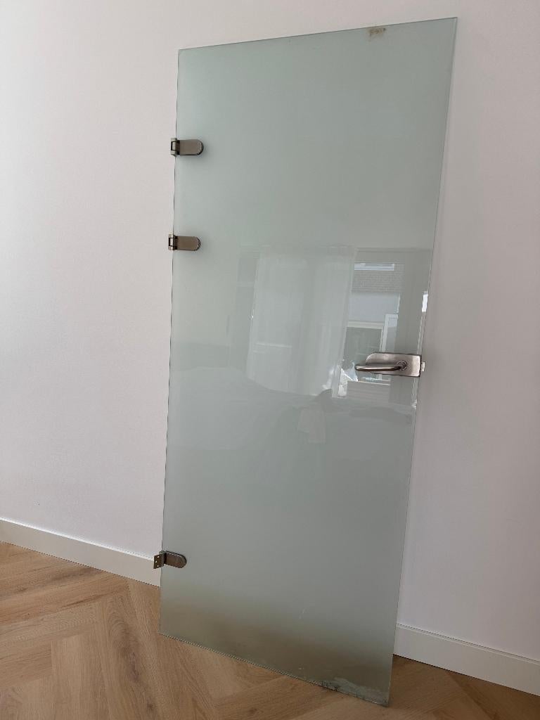 Glazen binnendeur 83x201cm, Doe-het-zelf en Verbouw, Deuren en Horren, Ophalen, Gebruikt, 80 tot 100 cm, Binnendeur