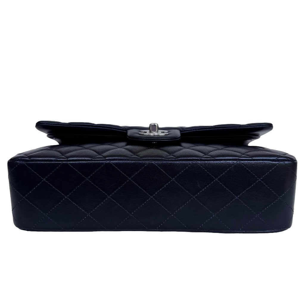 Chanel classic double flap timeless 2.55 zwart zilver tas image 8