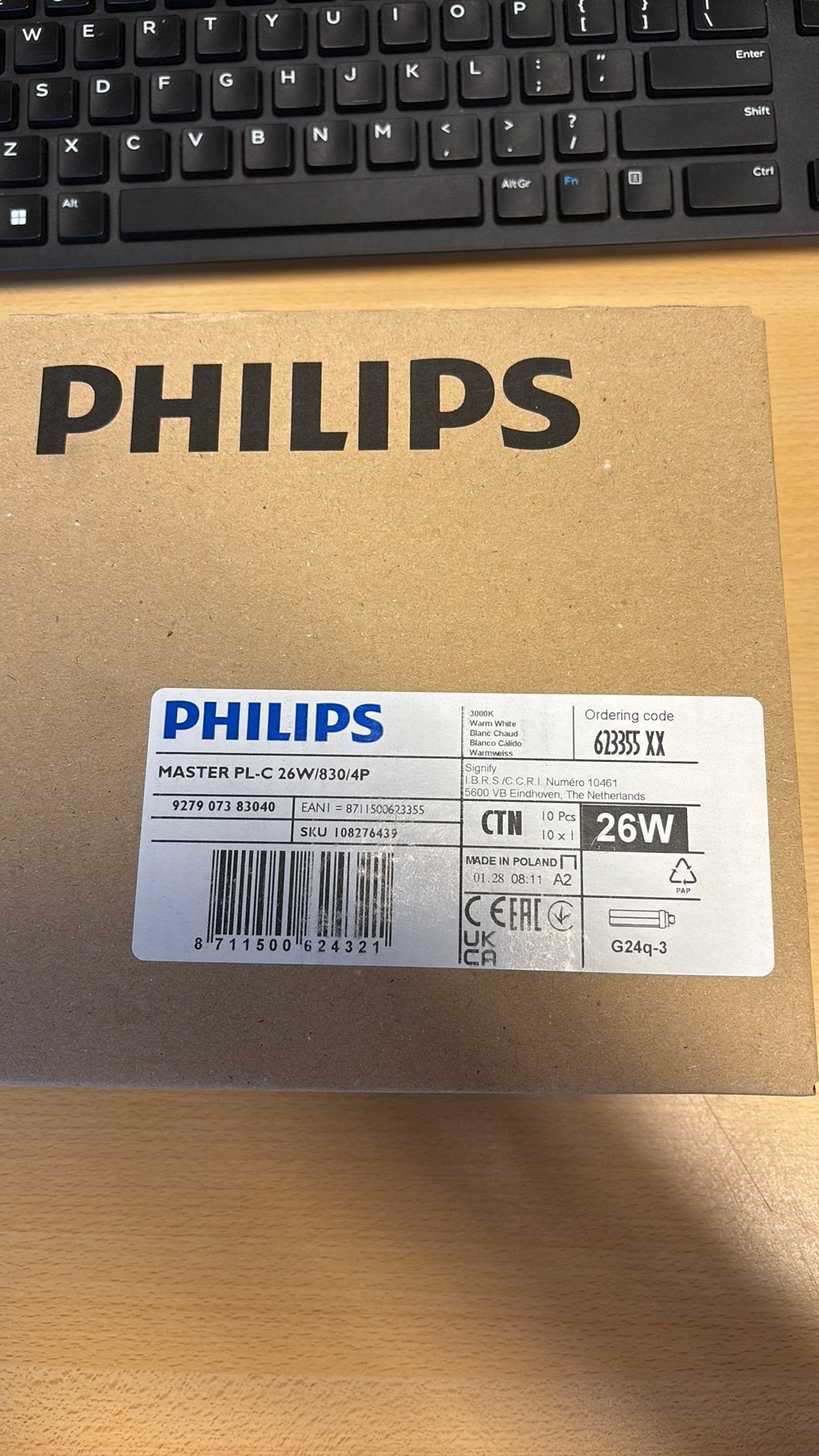 Master pl-c 26w /830/4p, Nieuw, TL-buis, Warm wit, G24