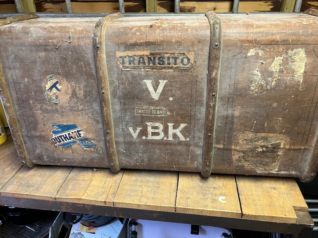 Vintage hutkoffer in goede staat, Ophalen