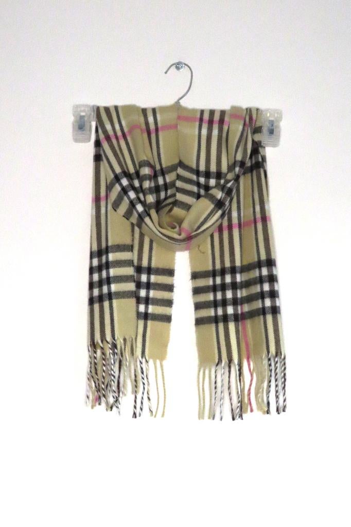 Sjaal Beige Ruit (4213), Ophalen of Verzenden, Zo goed als nieuw, Maat 46/48 (XL) of groter, Sjaal
