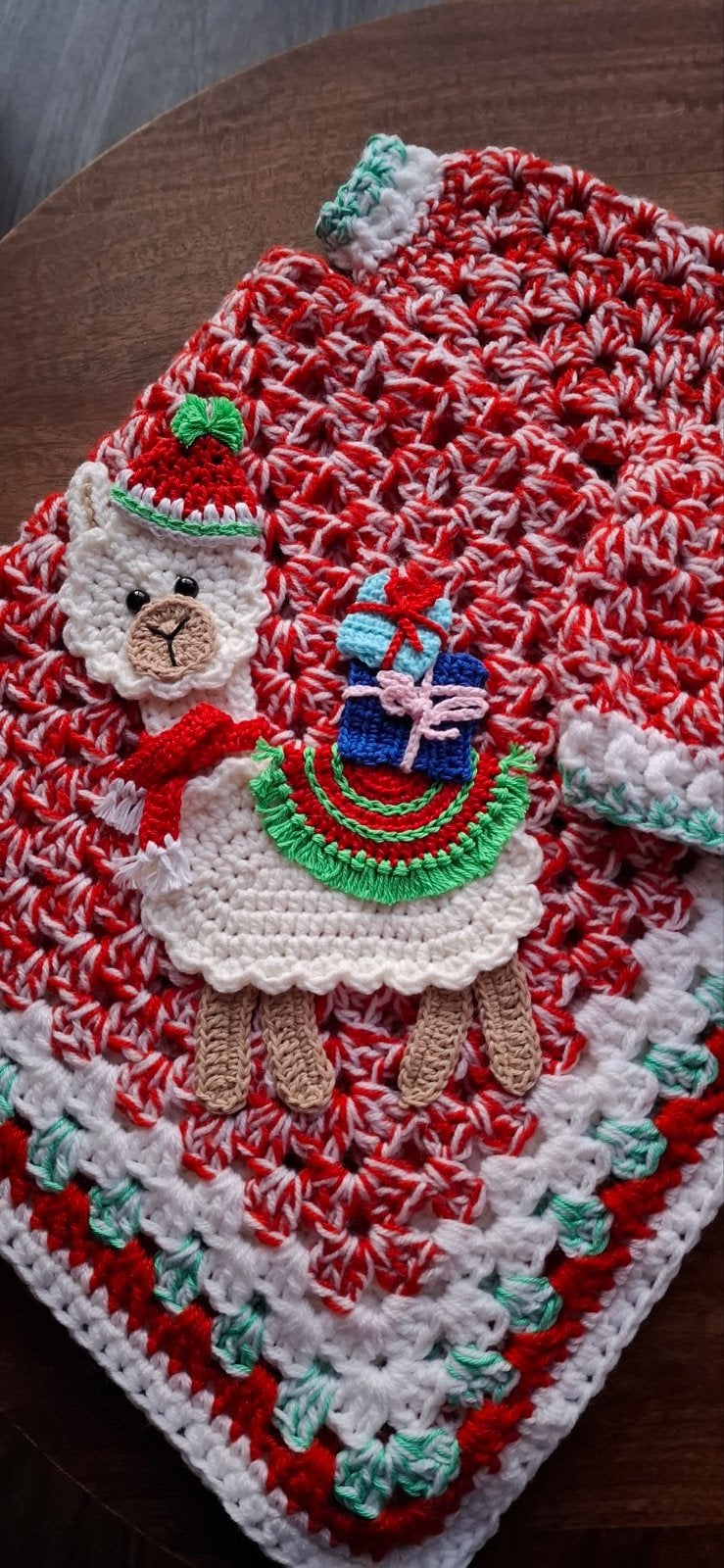 omslagdoek/ babydeken met bijpassend jasje lama alpaca, Overige typen, Nieuw, Handgemaakt, Rood