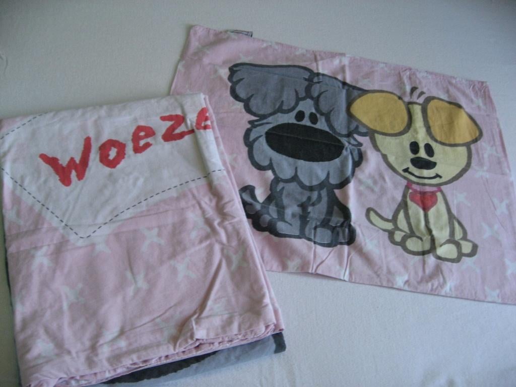 kinderbeddengoed Woezel en Pip, Gebruikt, Jongetje of Meisje, Dekbedovertrek, Ophalen of Verzenden