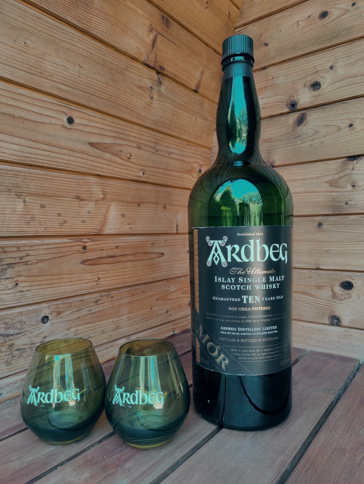 Ardbeg 4.5L Mor plus 2 whiskyglazen, Ophalen, Overige typen