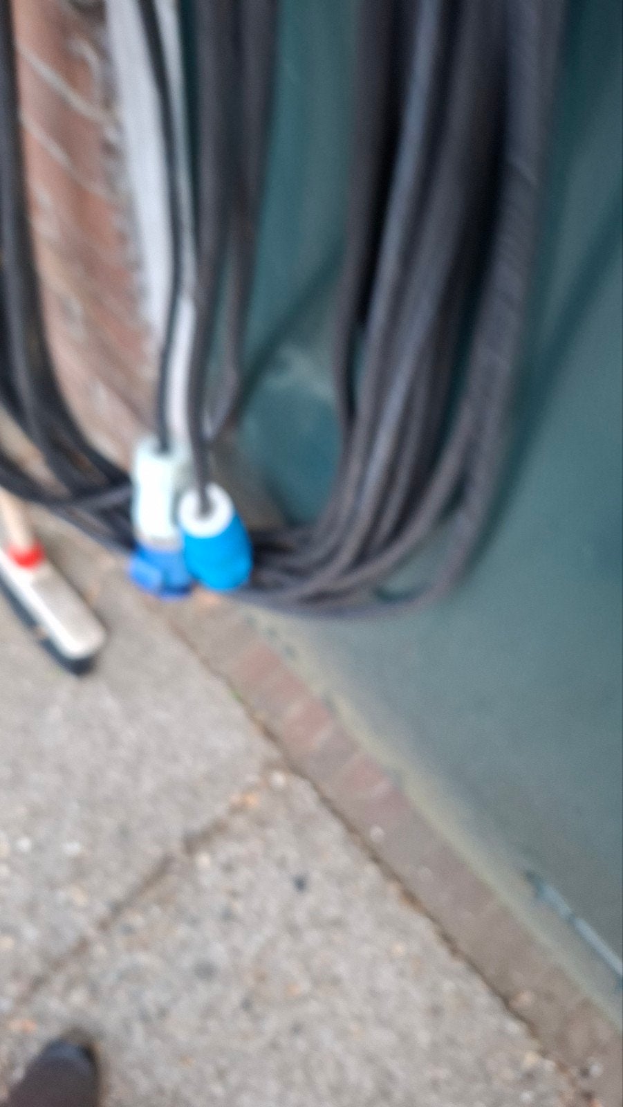 Campingkabel van 20 meter met CEE stekkers 3x 2.5mm2, Ophalen of Verzenden, Gebruikt, Draka, Kabel of Snoer