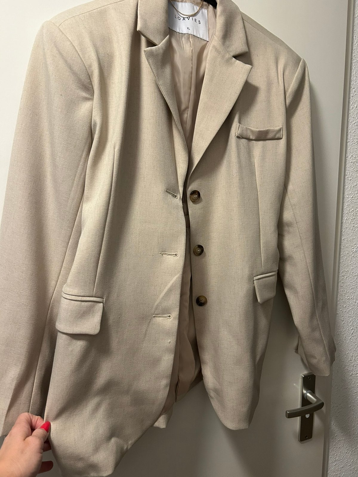 Nieuw Loavies colbert maat XL met schoudervulling, Beige, Maat 46/48 (XL) of groter, Nieuw, Ophalen of Verzenden