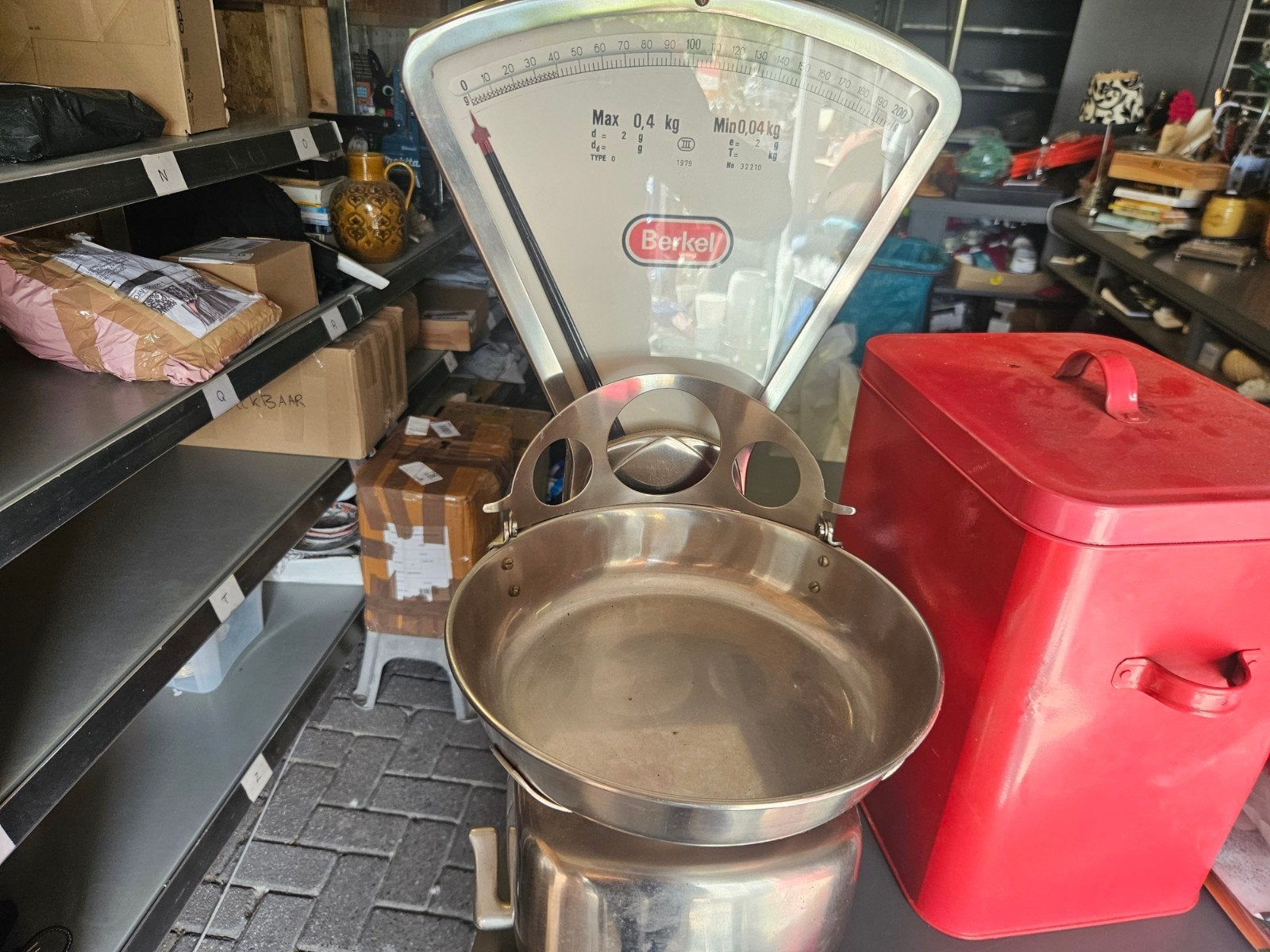 Berkel weegschaal vintage, Witgoed en Apparatuur, Weegschalen, Ophalen, Minder dan 10 kg, Winkelweegschaal, Rvs