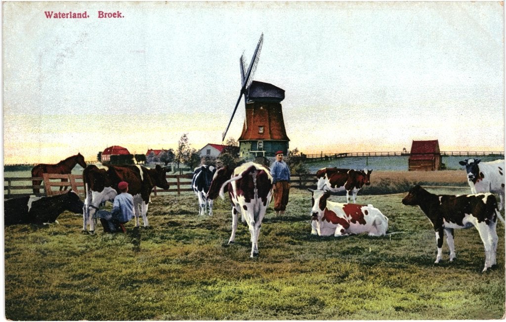 700883 Waterland Broek NH Jr 30 35 Nette kaart onbeschreven, Ophalen of Verzenden, 1920 tot 1940, Ongelopen, Noord-Holland
