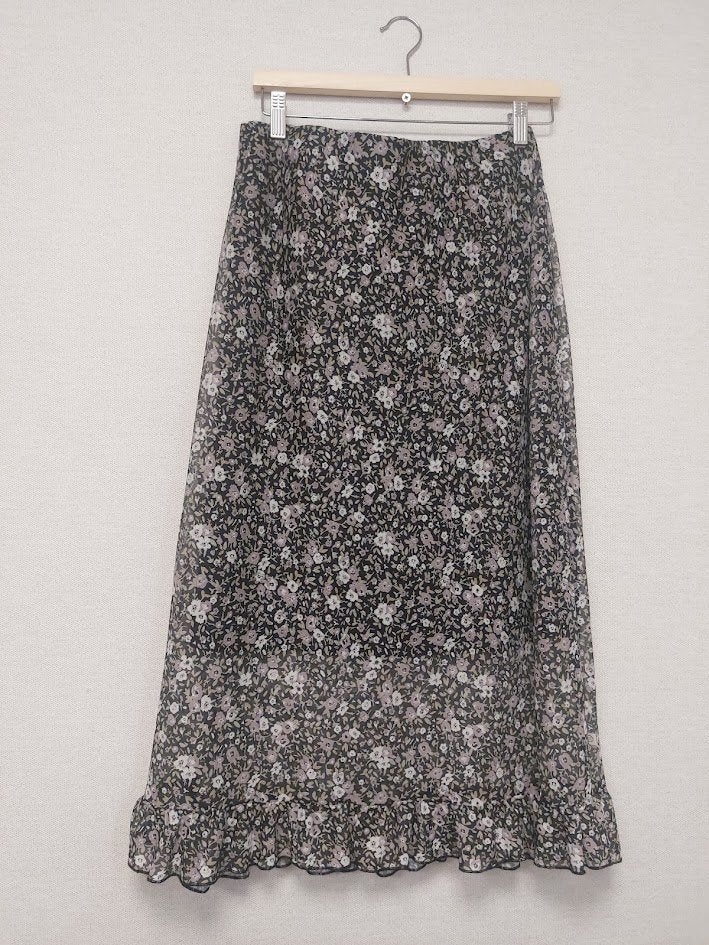 Zusss gebloemde rok L, Kleding | Dames, Maat 42/44 (L), Ophalen of Verzenden, Zo goed als nieuw, Onder de knie