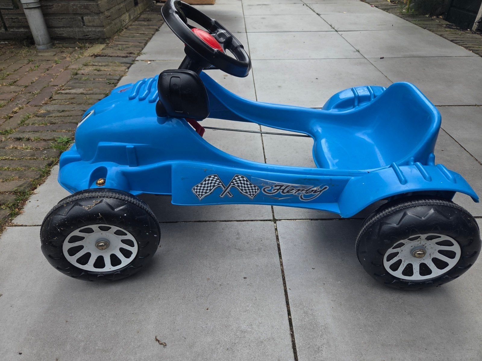 Blauwe Herby trapauto voor kinderen, Ophalen of Verzenden, Gebruikt