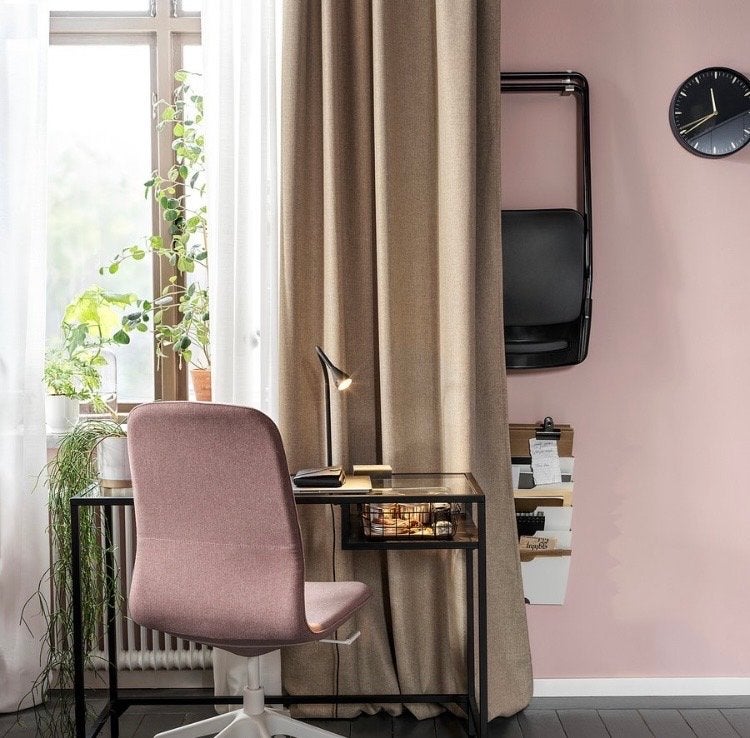 Annakajsa gordijnen beige 145x300cm (2x), Ophalen, Ikea, 300 cm, Verduisterend