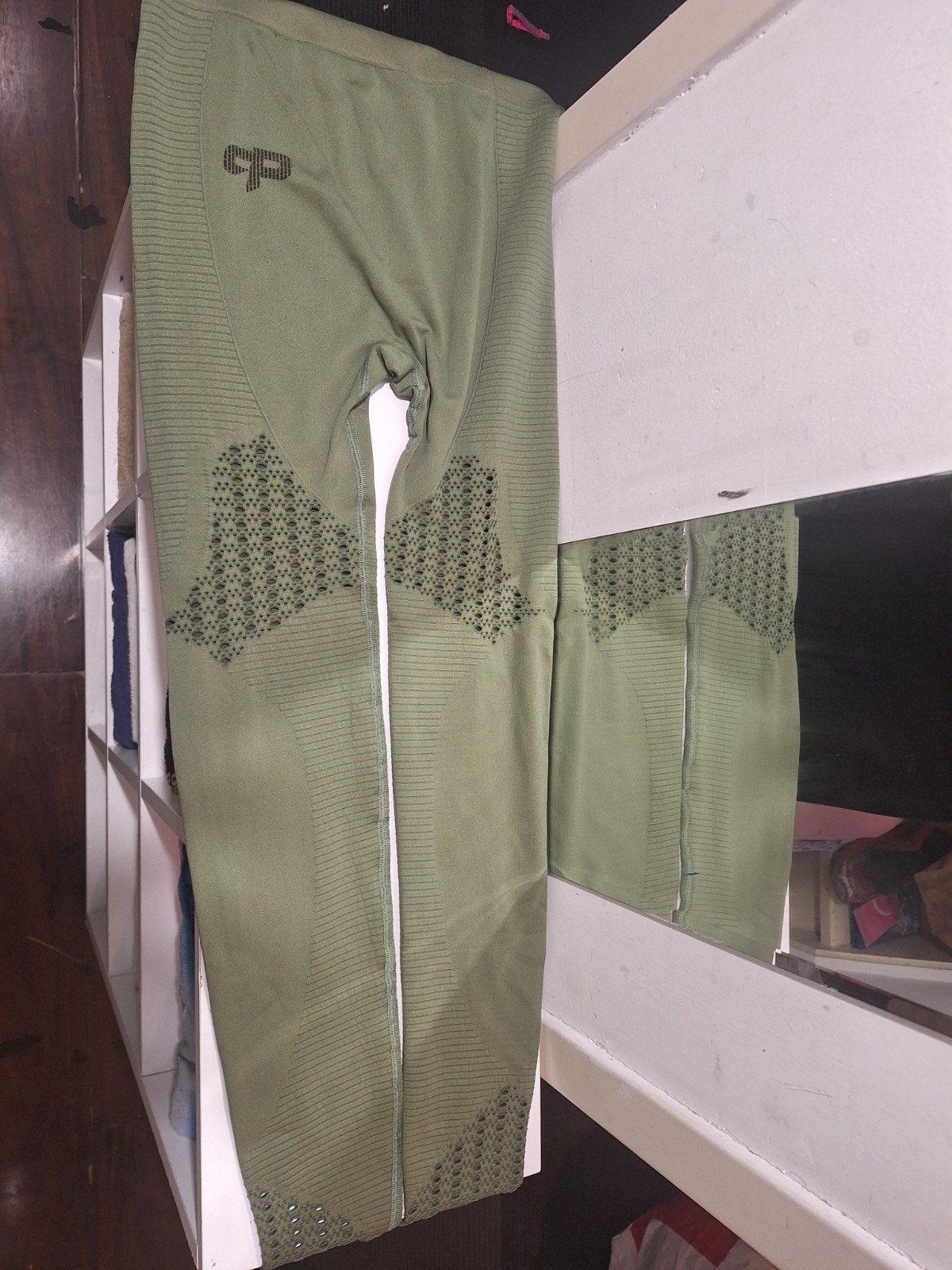 Gymshark high-waist sportlegging olijfgroen (xS & M), Ophalen of Verzenden, Maat 36 (S), Groen, Gymshark