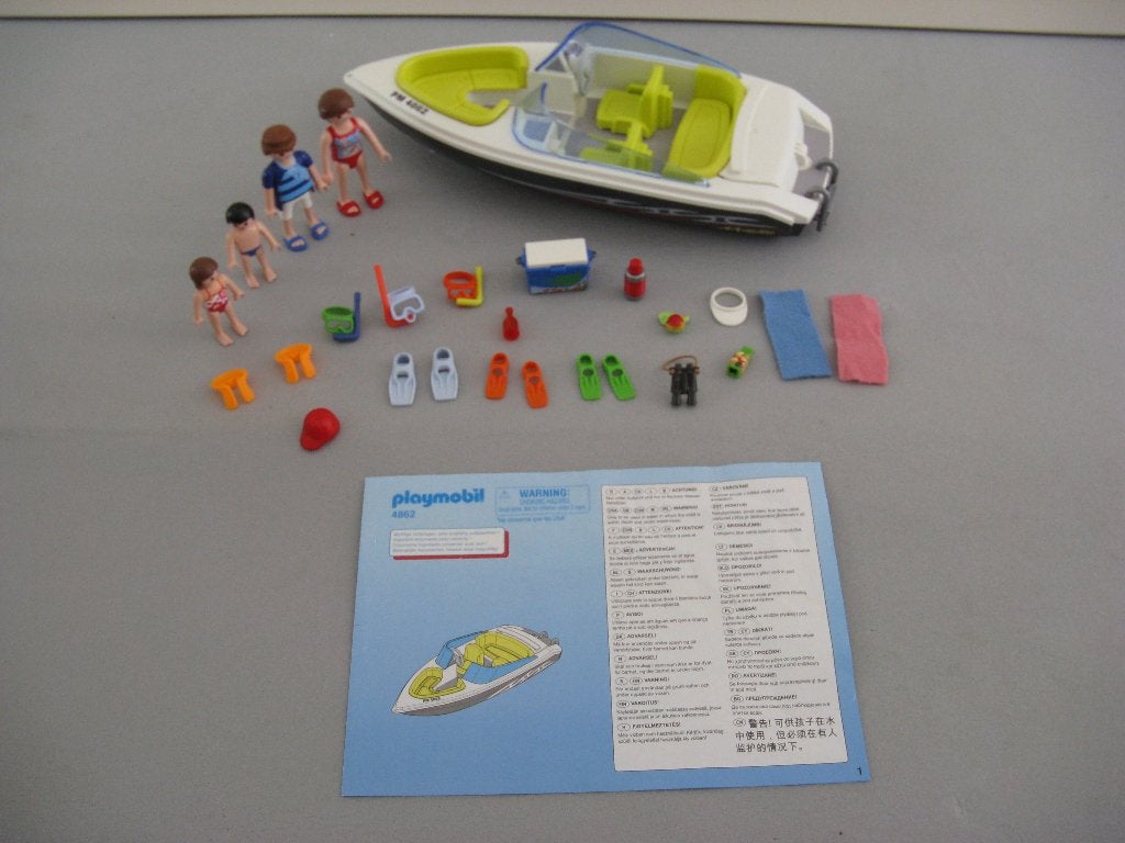 playmobil 4862 Speedboot, Complete set, Ophalen of Verzenden, Zo goed als nieuw, Sports & action