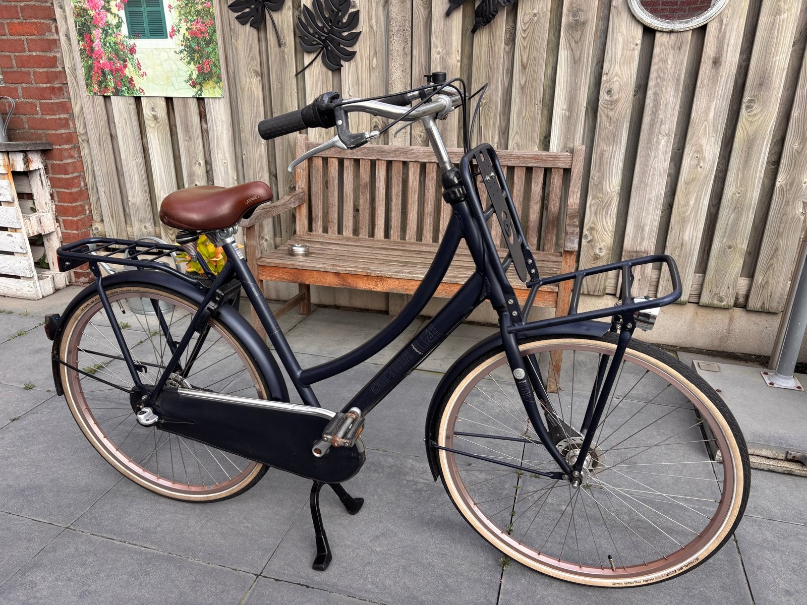Cortina Transportfiets 28 inch, 3 versnellingen, Gebruikt, Versnellingen, 56 cm of meer, Trommelrem