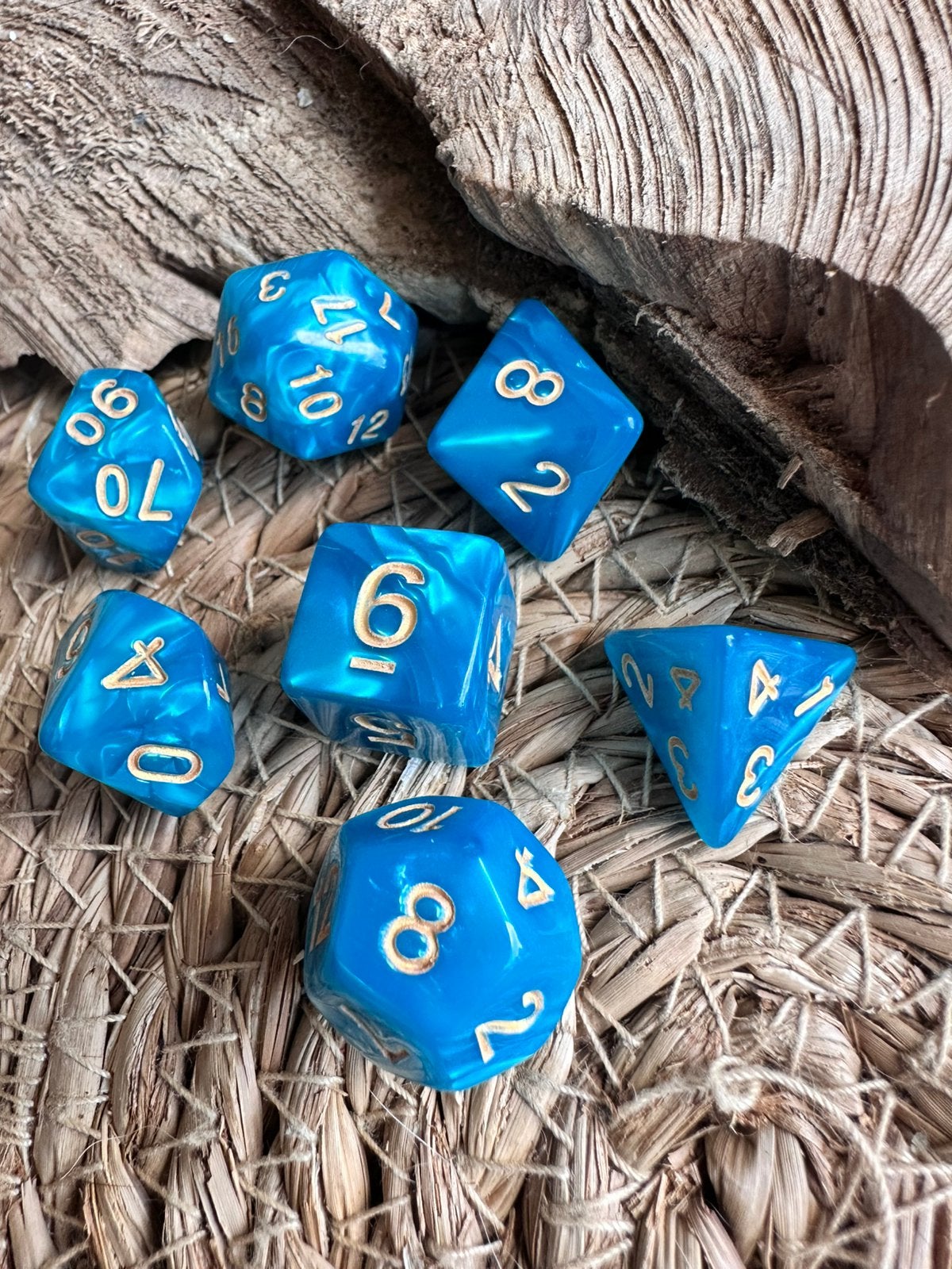 DND dice / metalic blauw / dobbelstenen / RPG / D&D / nieuw, Hobby en Vrije tijd, Wargaming, Ophalen of Verzenden, Nieuw, Overige soorten