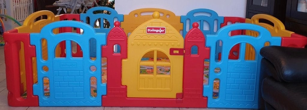 Dwinguler Grondbox Playpen Speelbox met Speelmat, Ophalen, Zo goed als nieuw, Kunststof